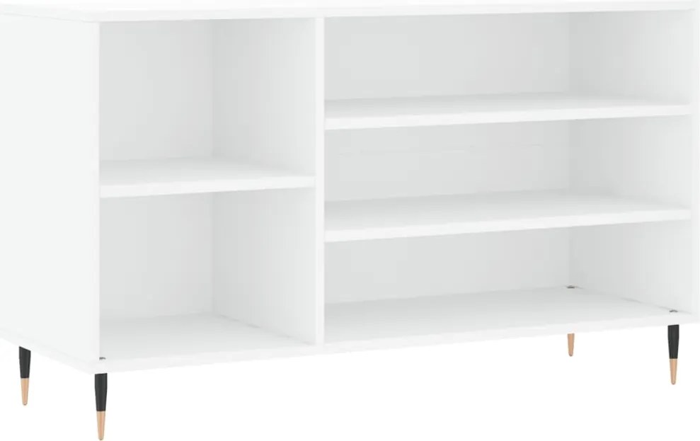vidaXL fehér szerelt fa cipősszekrény 102x36x60 cm