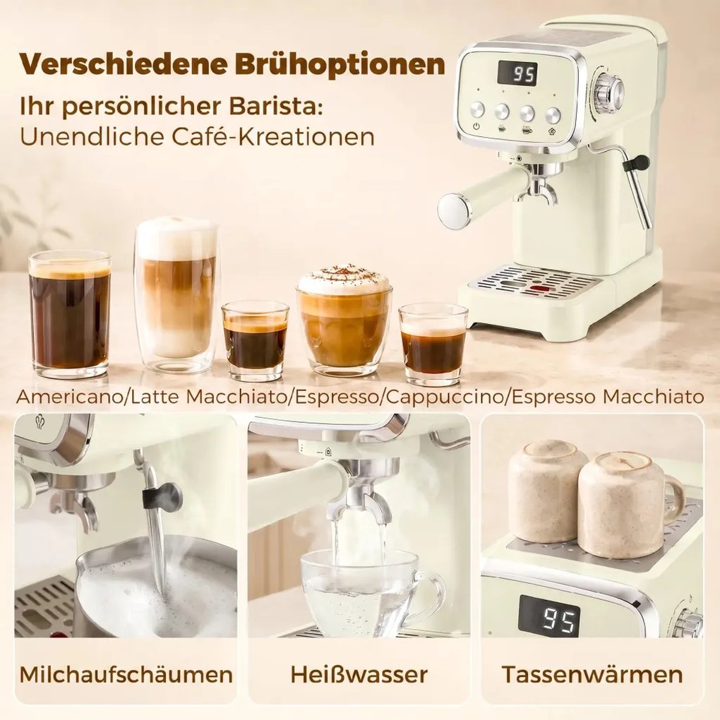 Espresso kávéfőző tejhabosítóval