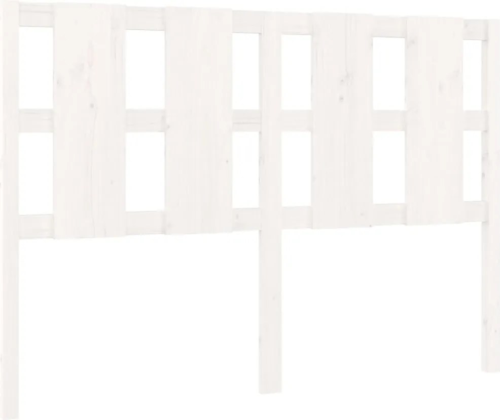 vidaXL fehér tömör fenyőfa ágyfejtámla 145,5 x 4 x 100 cm