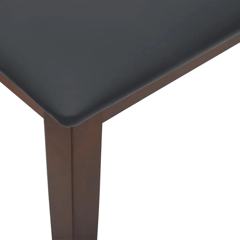 barna tömörfa gumiból pad 90 cm