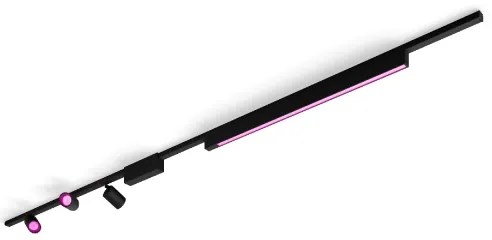 Philips-KÉSZLET 4xLED RGB Dimmelhető lámpa sínrendszerhez Hue LED RGB/44,6W/230V