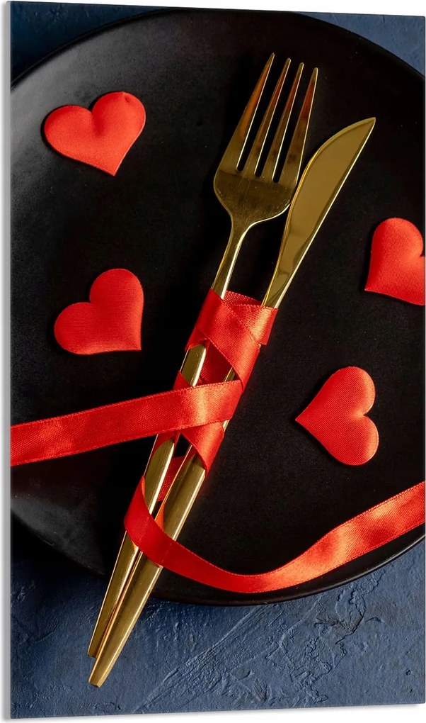 Üveg Vágódeszka 30x52 Szív a Konyhába