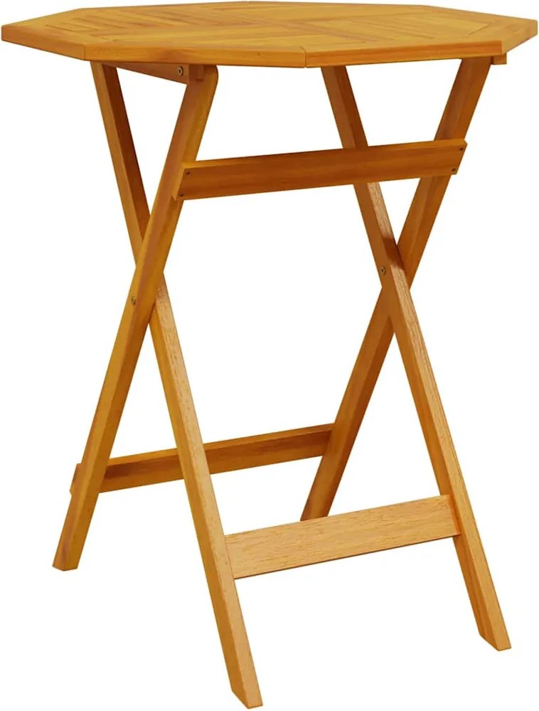 vidaXL tömör akácfa összecsukható kerti asztal Ø70x75 cm