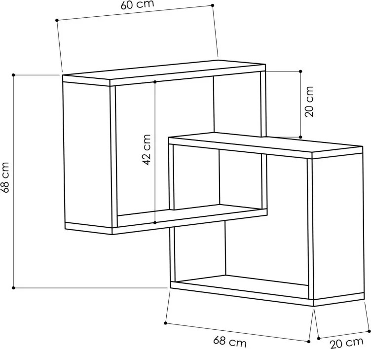 Ring - sonoma tölgy polc