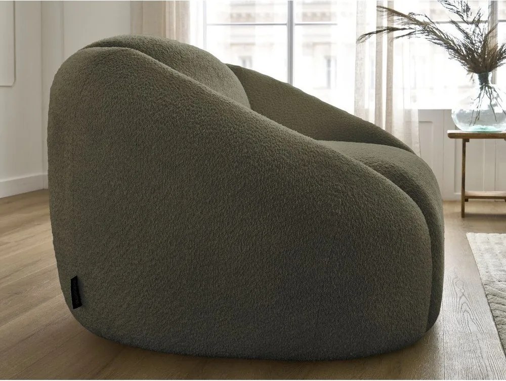 Zöld buklé fotel Tina – Bobochic Paris