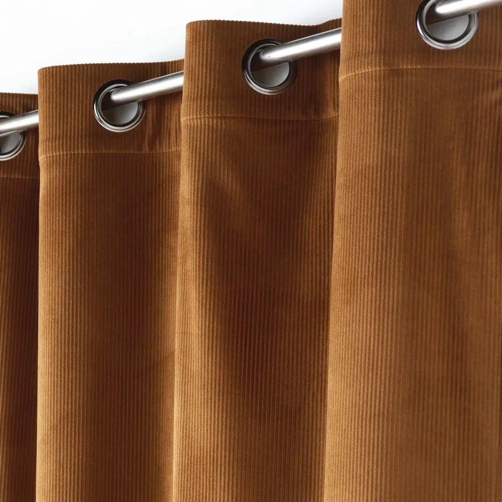 Barna kordbársony függöny 140x260 cm Casual – douceur d'intérieur