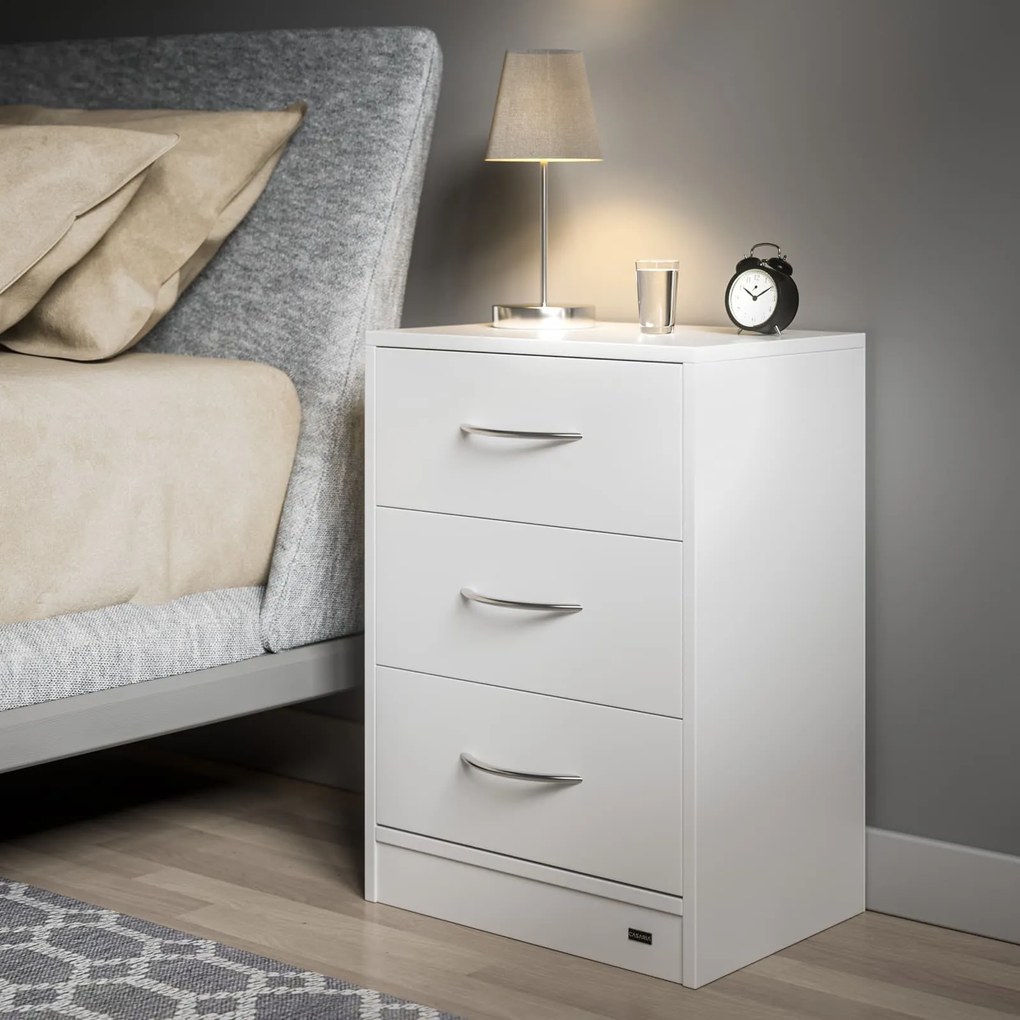 ELOISE éjjeliszekrény világítással, 54x39x28cm, fehér Casaria