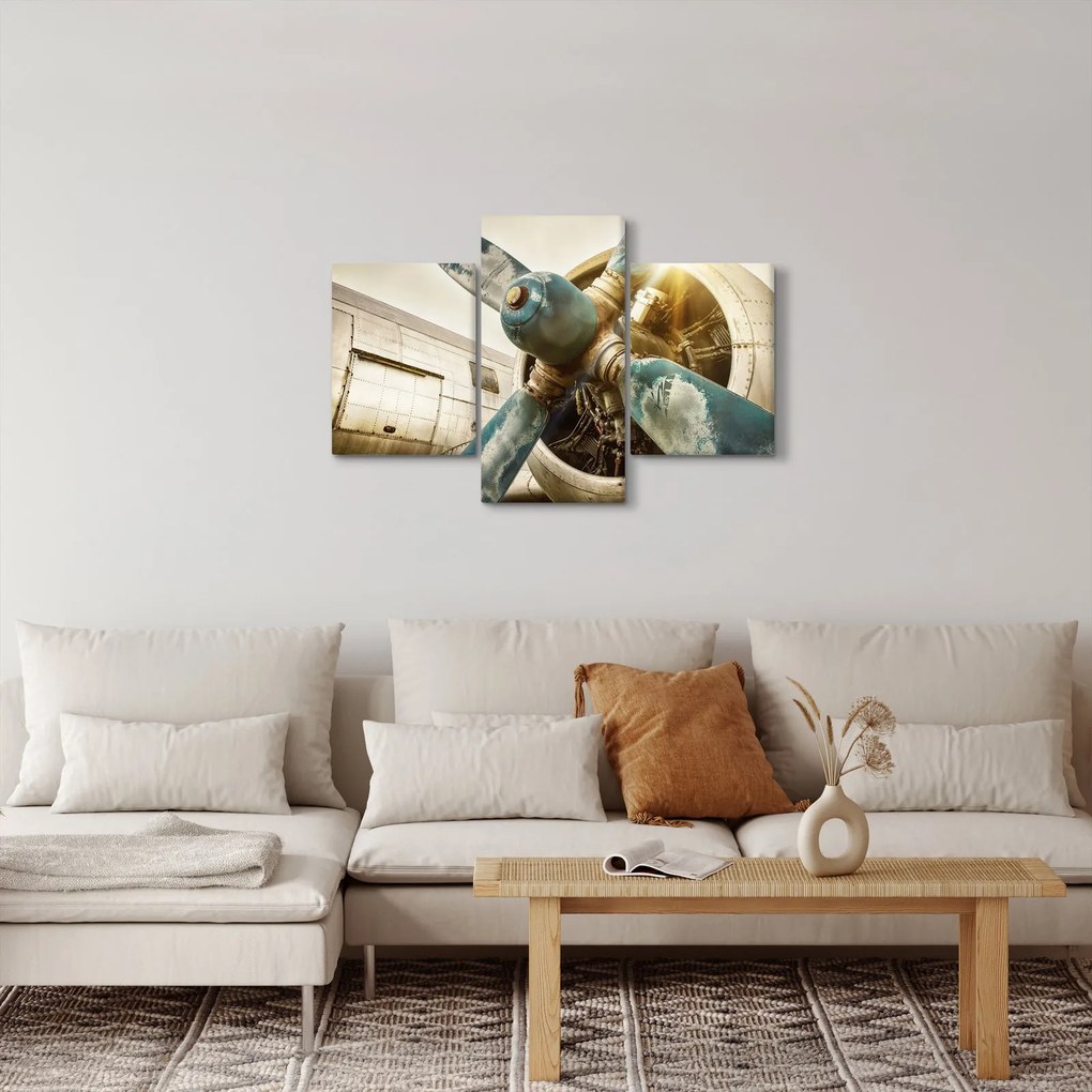 Kép - Egy régi repülőgép légcsavarja (90x60 cm)