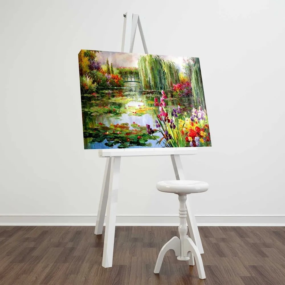 Impressionist Garden fali vászonkép, 70 x 45 cm