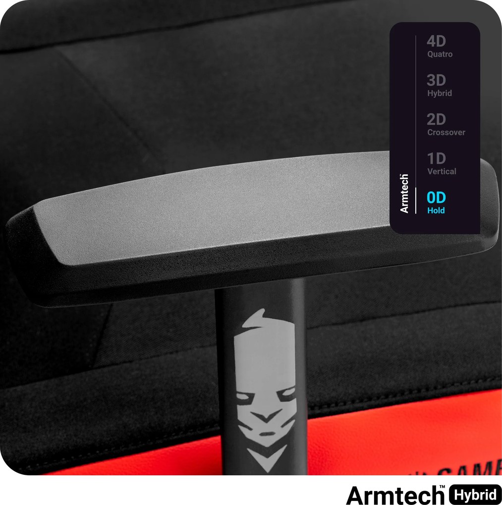 Gamer szék műbőr Normal Size, piros-fekete: Diablo X-Gamer 2.0 Deep Red