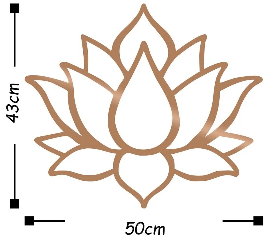 Lotus aranyszínű fali dekoráció - Wallity
