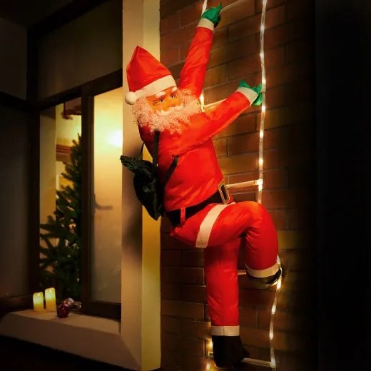 monzana® Mikulás létrán - 120 LED diódával