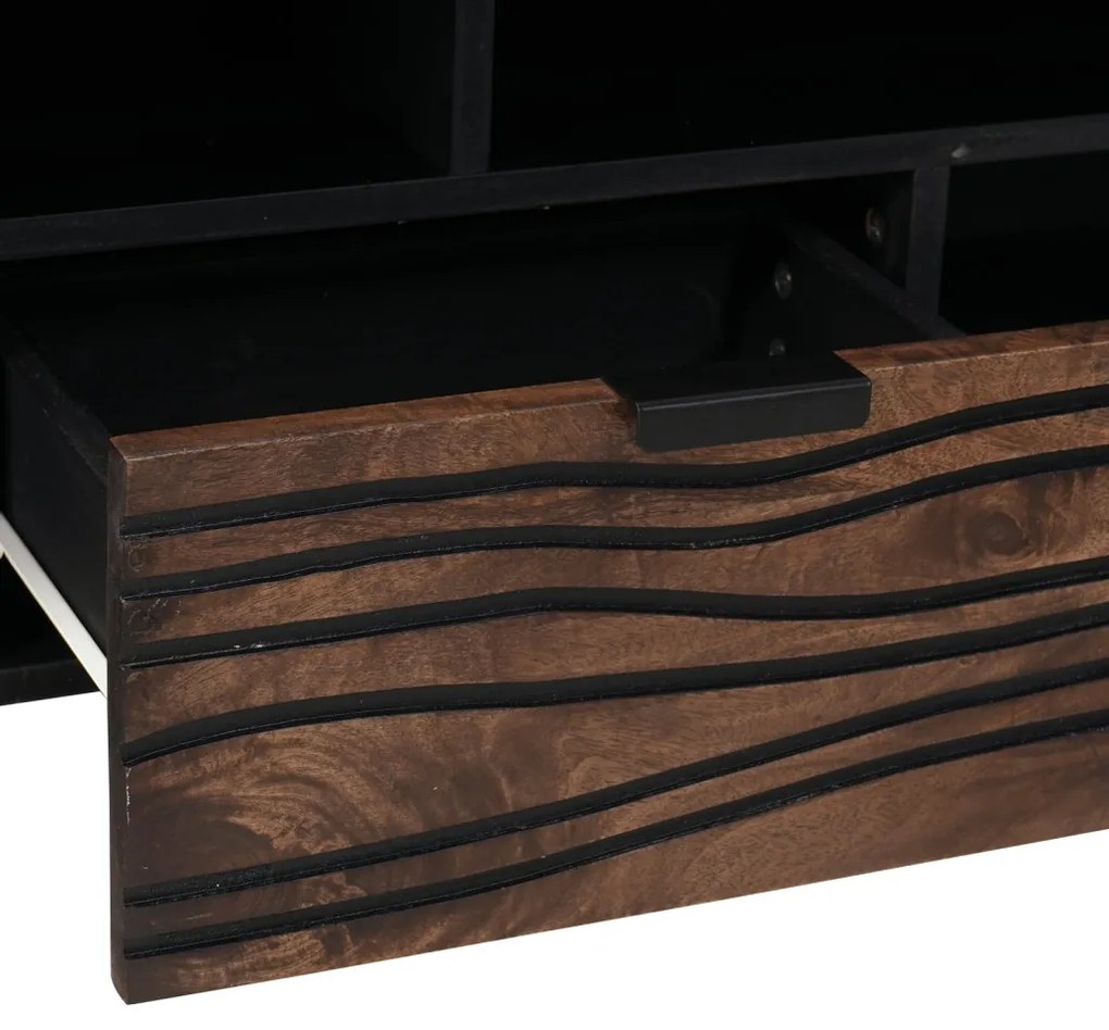 TV Szekrény - 100 x 33.5 x 46 cm, tömör mangófából készült.