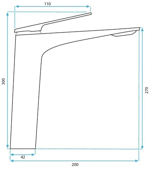 REA-B2705 - AVALON mosdócsaptelep 30 cm szálcsiszolt arany