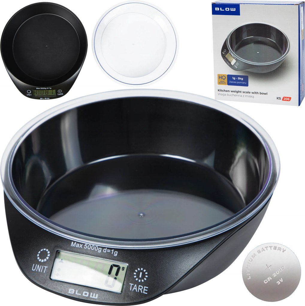 Pontos Konyhai Mérleg 1G 5KG Elektronikus Tál Szett Elemek