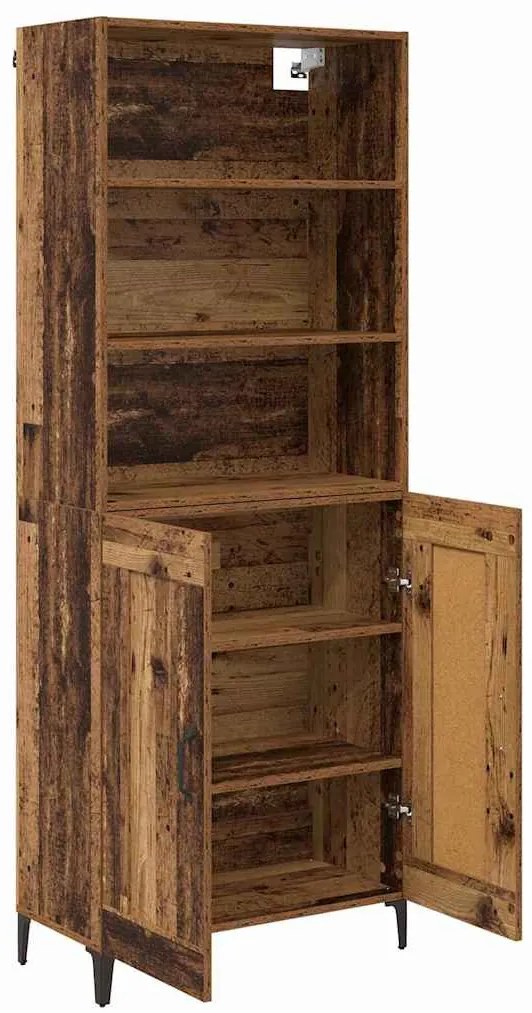 Széf Falra szerelhető 2 pcs Régi fa Faanyag