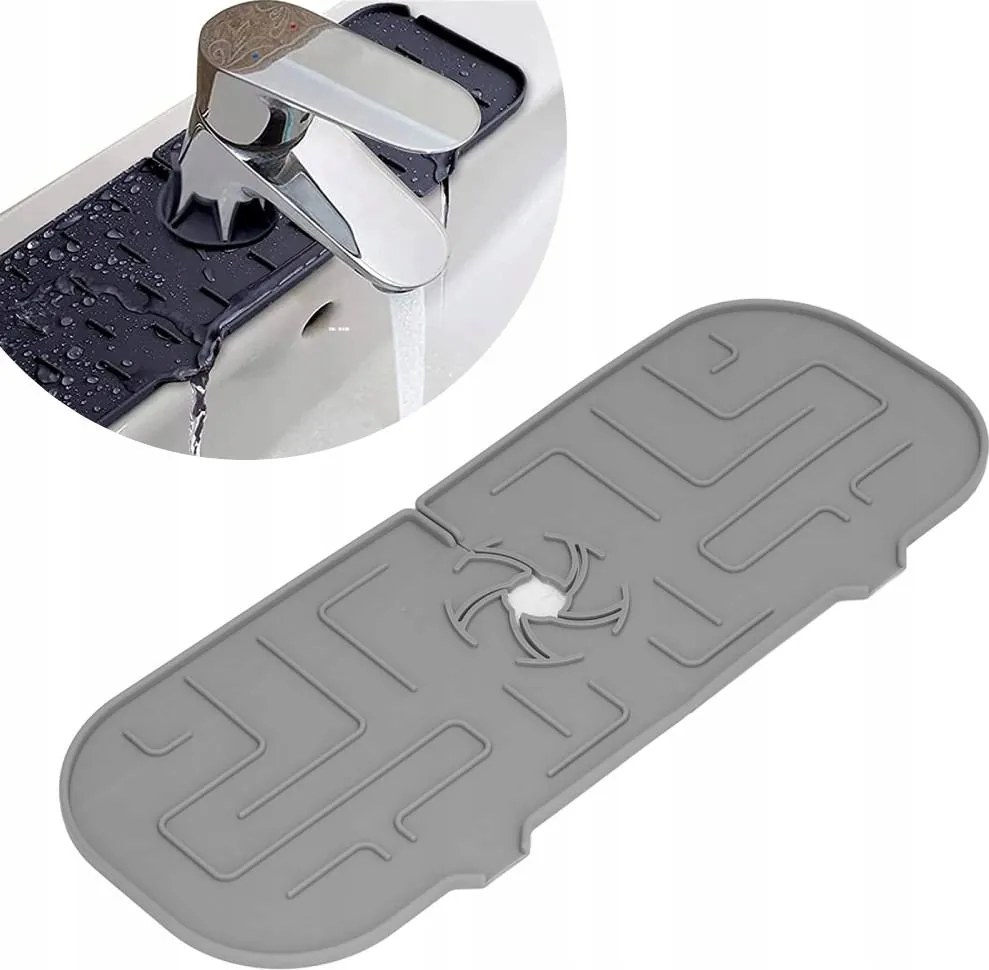 Csepegtető Csaptelep Mosogatószőnyeg Alátét Szürke