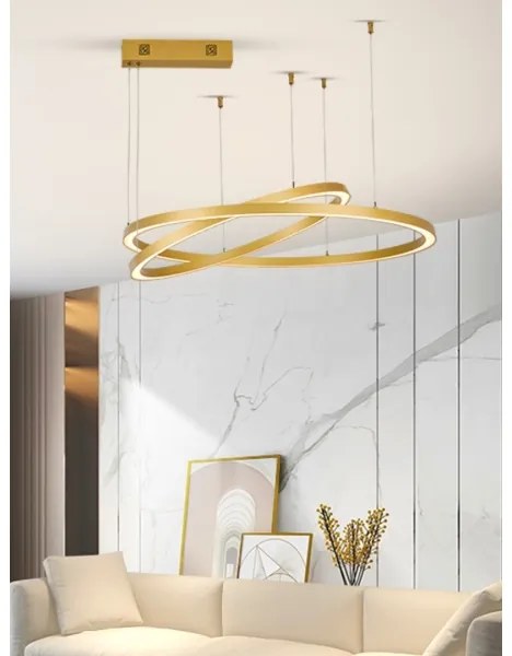 Immax NEO 07218L - LED dimmelhető FINO csillár 93W/230V 60/80cm arany Tuya+DO