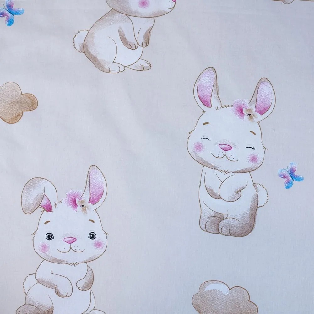 Sárga pamut gyerek ágyneműhuzat babaágyhoz 100x135 cm Bunny "Star" – Jerry Fabrics