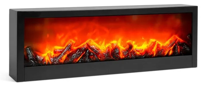 Bewello Kandalló LED-es lánghatással - elemes / USB-s - 60 x 10 x 20 cm