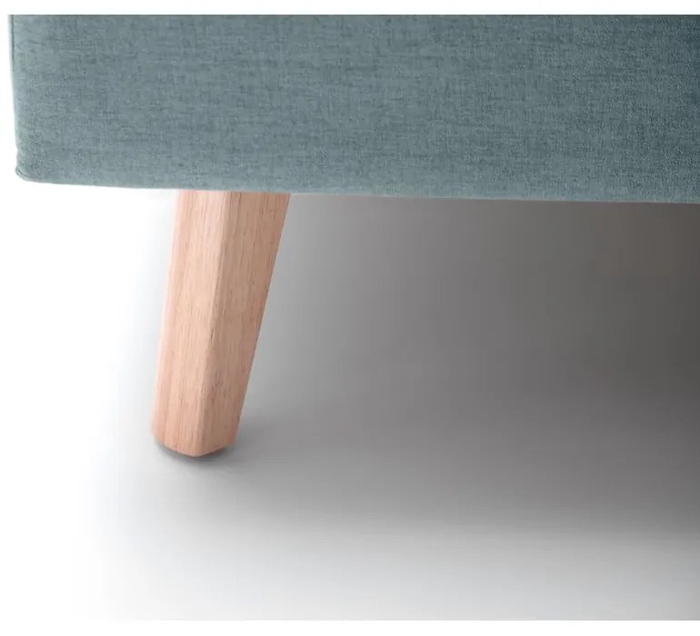 Kék-szürke kárpitozott ágyneműtartós franciaágy ágyráccsal 160x200 cm Frieda – Meise Möbel