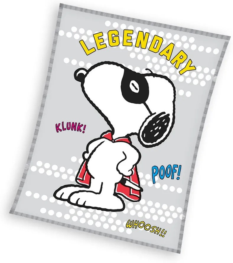 Snoopy Legendary coral fleece polár takaró 150x200cm