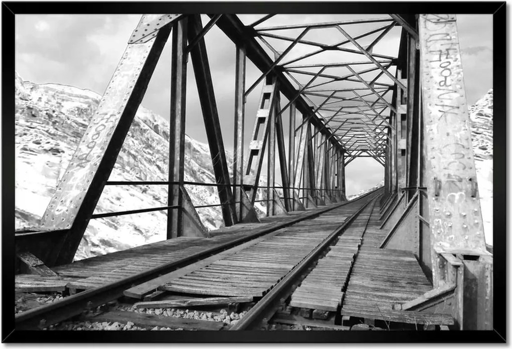 Poszterek keretben 60x40 Vasúti híd Vasút