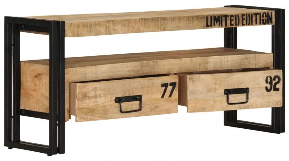 tömör mangófa TV-szekrény 100 x 30 x 45 cm
