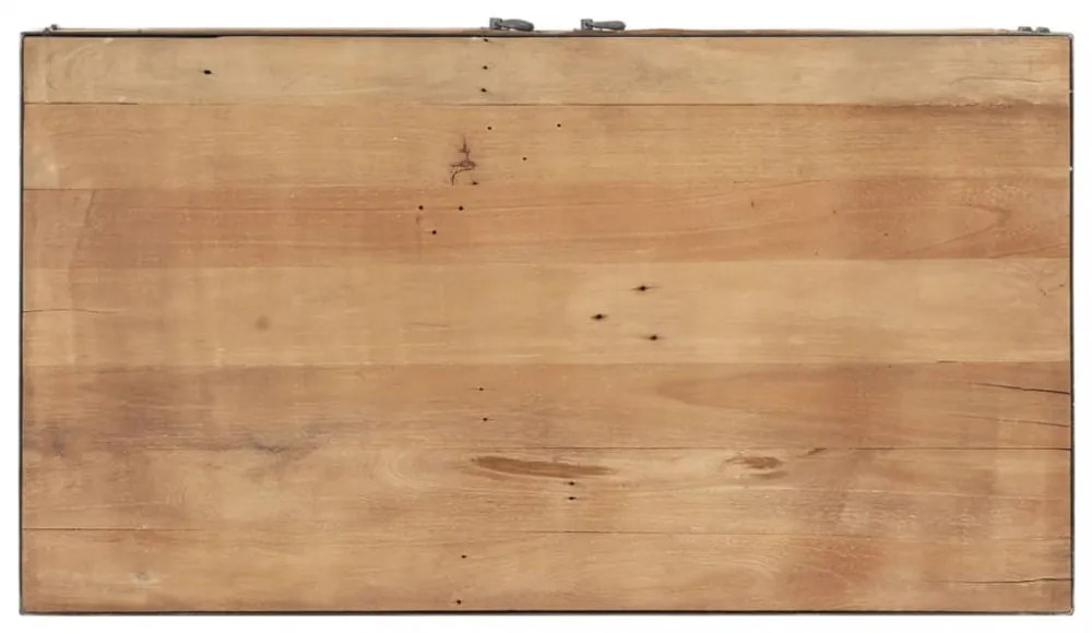 tömör újrahasznosított fa dohányzóasztal 90 x 50 x 39 cm
