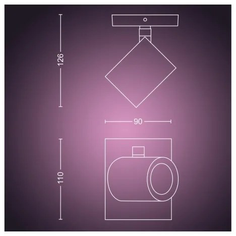 Philips - RGBW LED Dimmelhető spotlámpa Hue ARGENTA 1xGU10/4,2W/230V