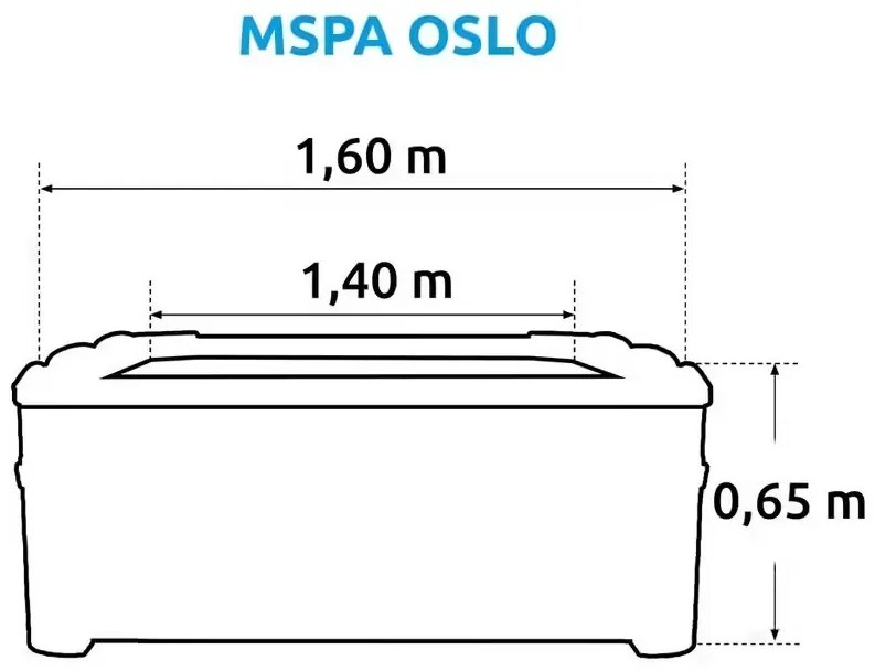 Felfújható pezsgőfürdő Marimex MSPA OSLO fix szerkezettel