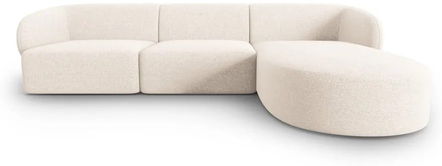 Krémszínű sarokkanapé (jobb oldali) Shane – Micadoni Home