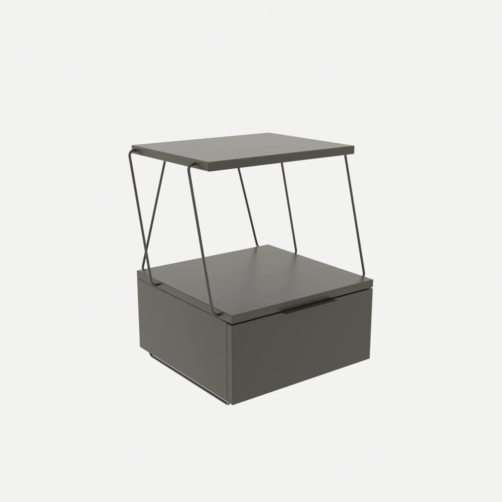 Tekoba éjjeliszekrény, antracit, 42 cm