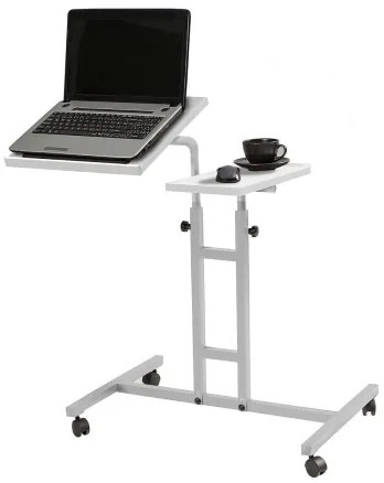 Állítható asztal GLEN 87x67 cm fehér