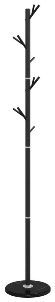 fekete porszórt vas ruhafogas 175 cm