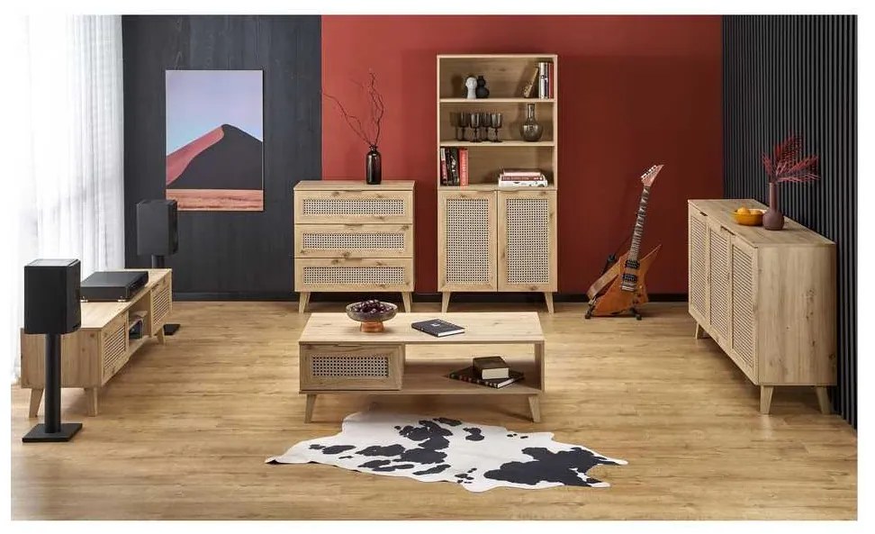 Rustico TV állvány, artisan tölgy