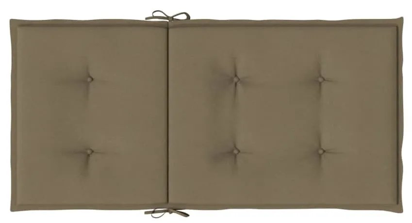 2 db melange tópszínű szövet háttámlás székpárna 100x50x4 cm