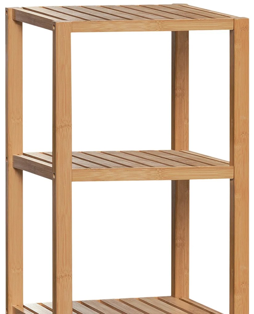 Bambusz állvány, 5 polcos, 140 cm, 5 emelet