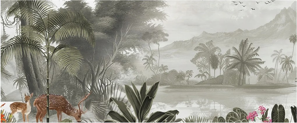 Flizelin fotótapéta Flizelin Design Trópusi oázis 250x104