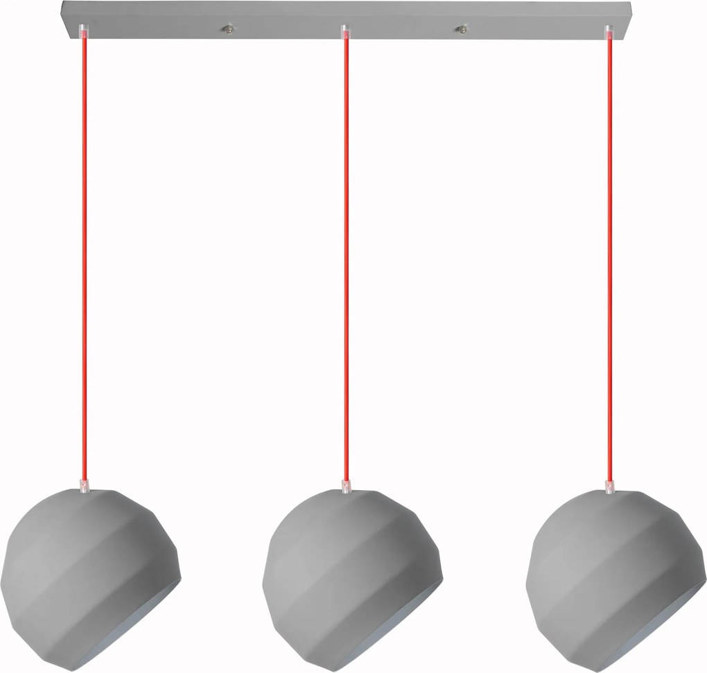 Mennyezeti lámpa Hármas Stílus Szürke Fém