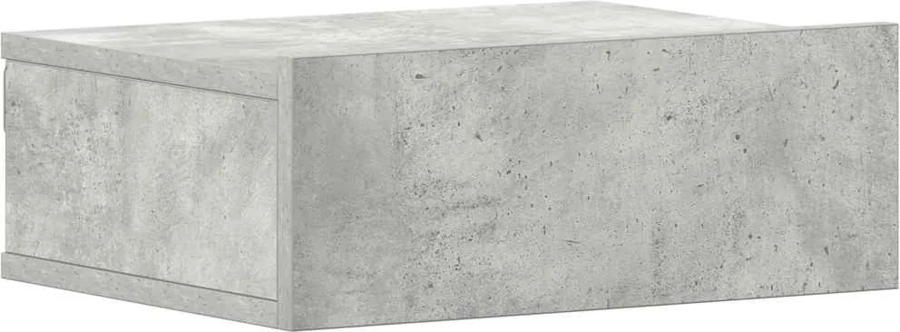 vidaXL betonszürke szerelt fa függő éjjeliszekrény 40 x 30 x 15 cm