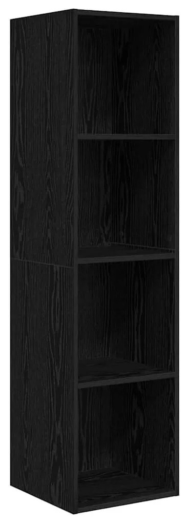 Fali TV szekrény Musta tammi 37 x 37 x 142.5 cm Faanyag