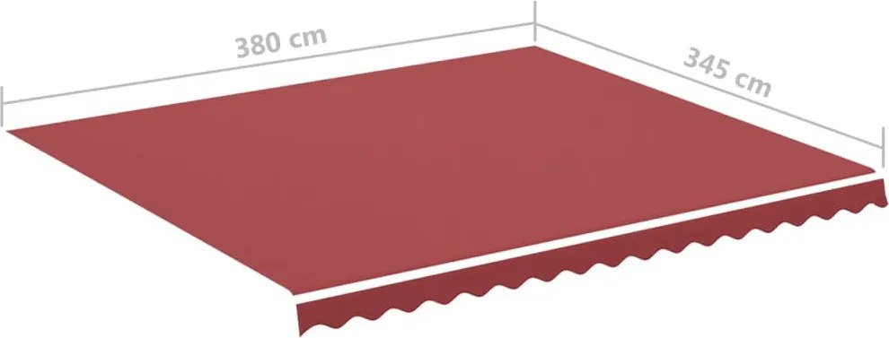 Burgundi vörös csere napellenző ponyva 4 x 3,5 m