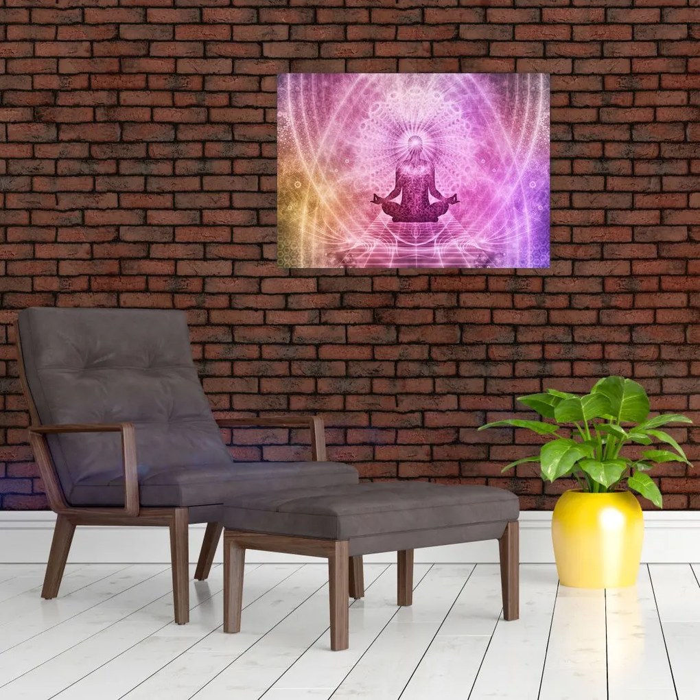 Meditáció képe (üvegen) (70x50 cm)
