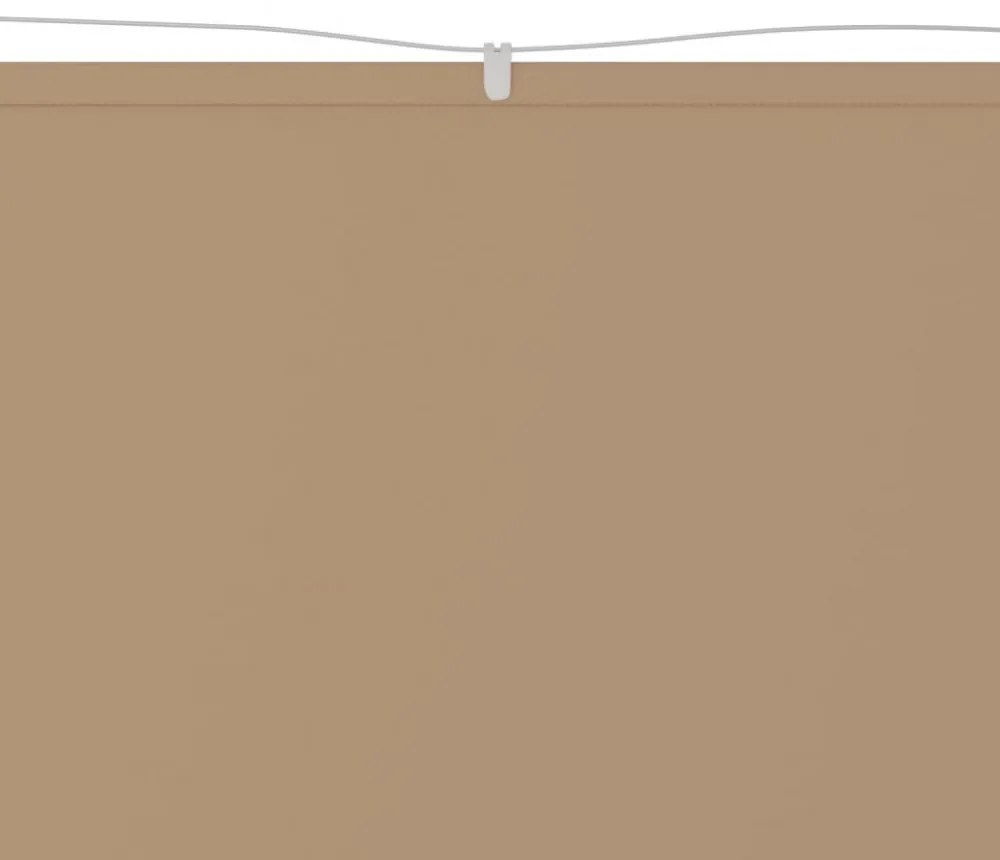 bézs oxford-szövet függőleges napellenző 140 x 420 cm