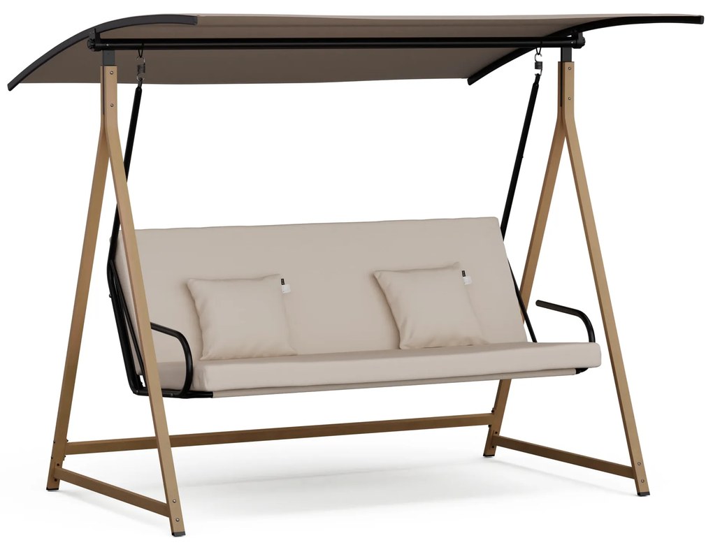 Blumfeldt ZenGrove, hollywoodi hinta, 3 üléses, egyénileg állítható, porszórt acél, időjárásálló