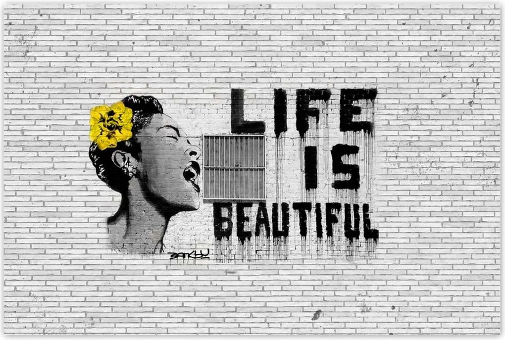 Poszterek 120x80 Banksy Life is beautiful