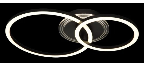 Globo 48039-30 - LORETTA LED mennyezeti lámpa 30W, 33x50 cm, fekete