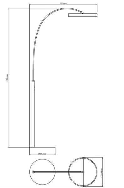 Globo 67179S - LED érintéses, fényerőszabályozható állólámpa DELLA 24W/230V 3000-6000K