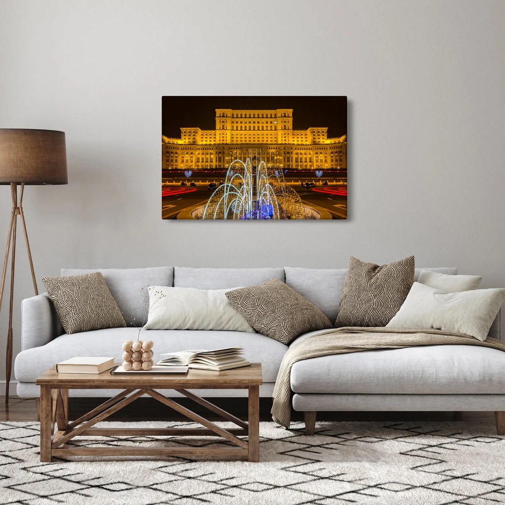 Kép - A Parlament palotája, Bukarest, Románia (90x60 cm)